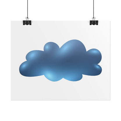 Blue Cloud Art Print, Minimalist Wall Decor, Kids Room Wall Art, Nursery Poster, Aesthetic Home Decor, Modern Art Print