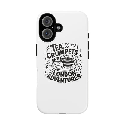 Tea, Crumpets, and London Adventures - Cute Gift for Tea Lovers, London Souvenir, Travel Accessory, Unique Phone Cover