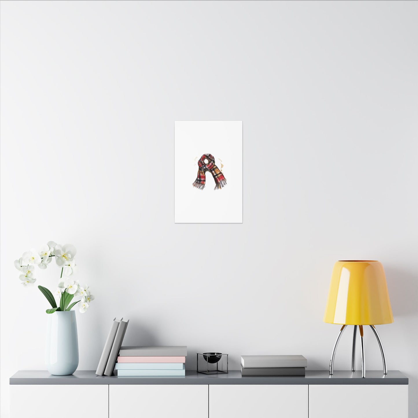 Autumn Scarf Canvas Art Print | Cozy Home Décor, Gift for Fall Lovers, Seasonal Wall Art, Unique Interior Design