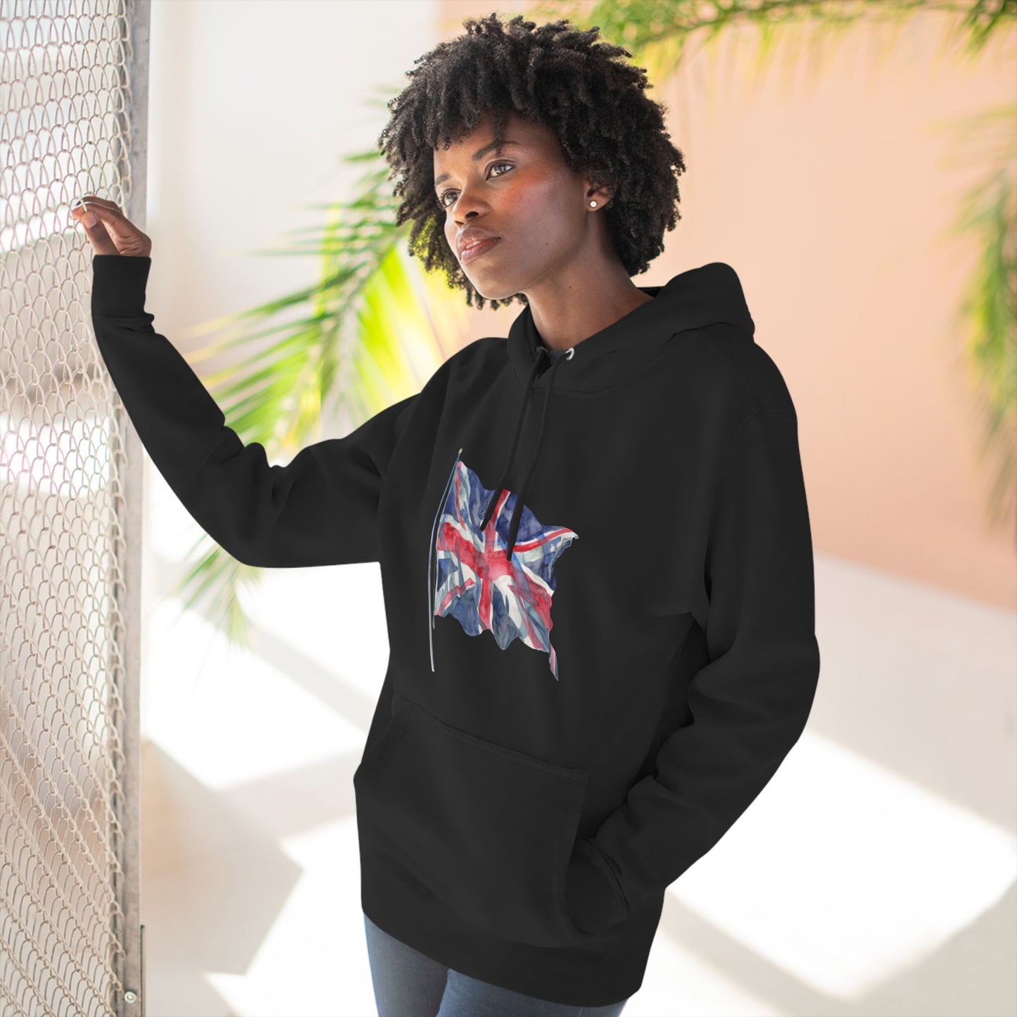 Three-Panel Fleece Hoodie - Union Jack Pride - The Iconic British Flag