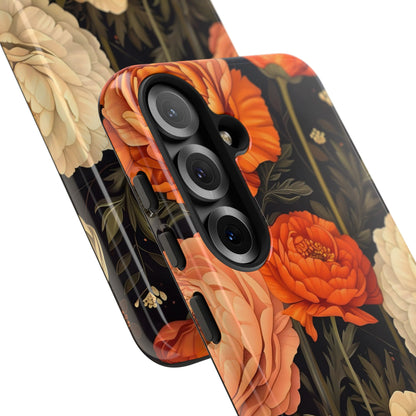 Floral Phone Case with Tough Protection, Blooming Ranunculus Design, Durable Cover, Gift for Flower Lovers, Eco-Friendly Phone Accessory