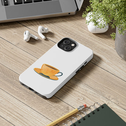 Stylish Tough Phone Case with Coffee Cup Design, Coffee Lover Gift, Phone Accessories for Fall, Cute Phone Cover, Durable Protection
