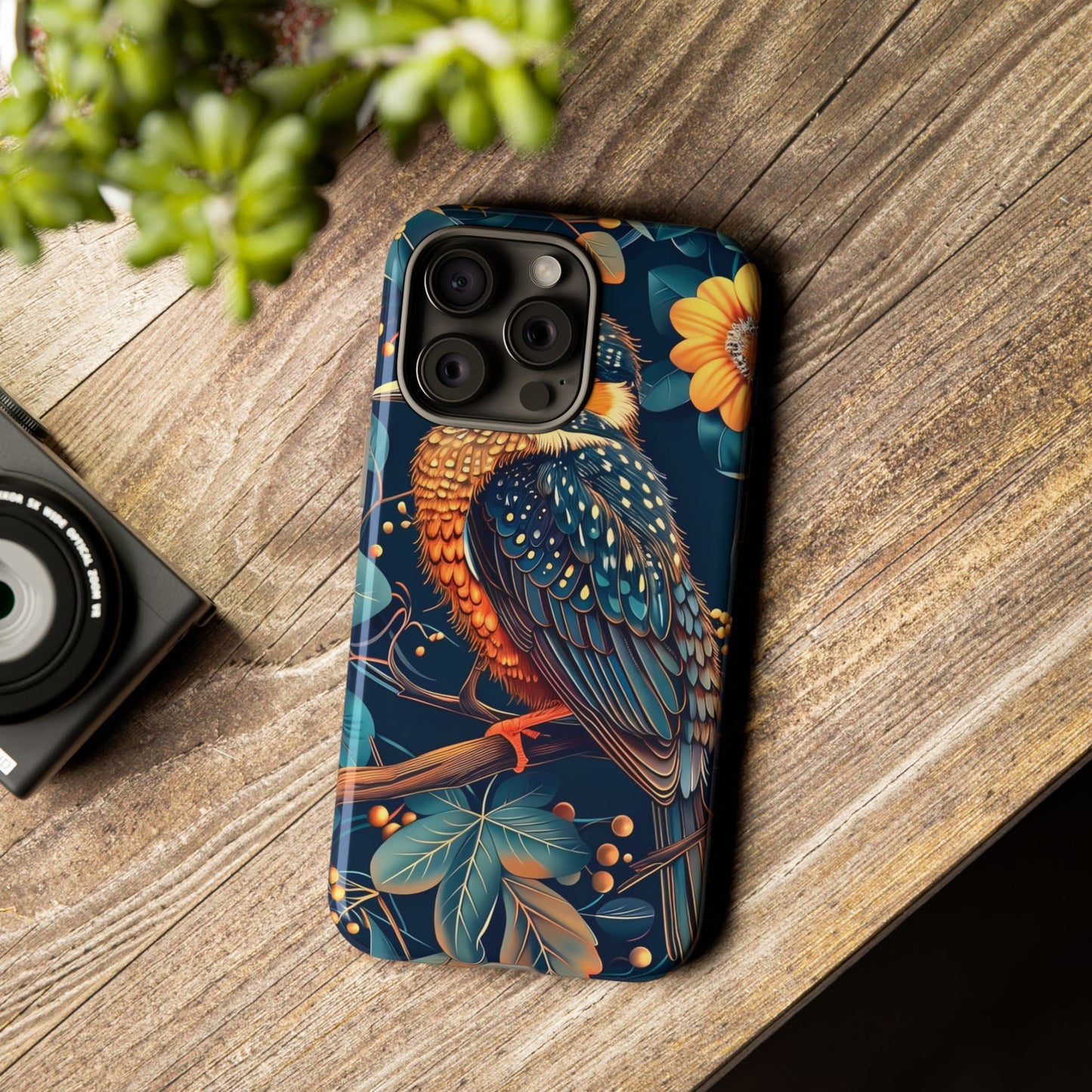 Nature-Inspired Phone Case | Artistic Bird Design | Tough Cases for Nature Lovers, Unique Gift, Eco-Friendly, Wildlife Decor