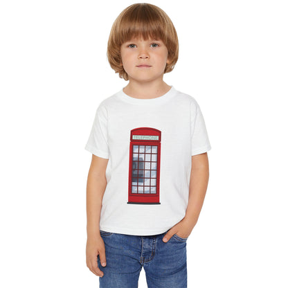 Red Telephone Booth Toddler T-Shirt - Cute Kids Tee for London Lovers