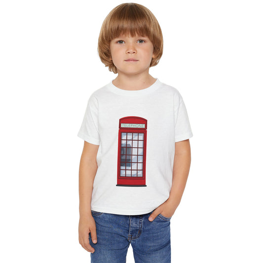 Red Telephone Booth Toddler T-Shirt - Cute Kids Tee for London Lovers