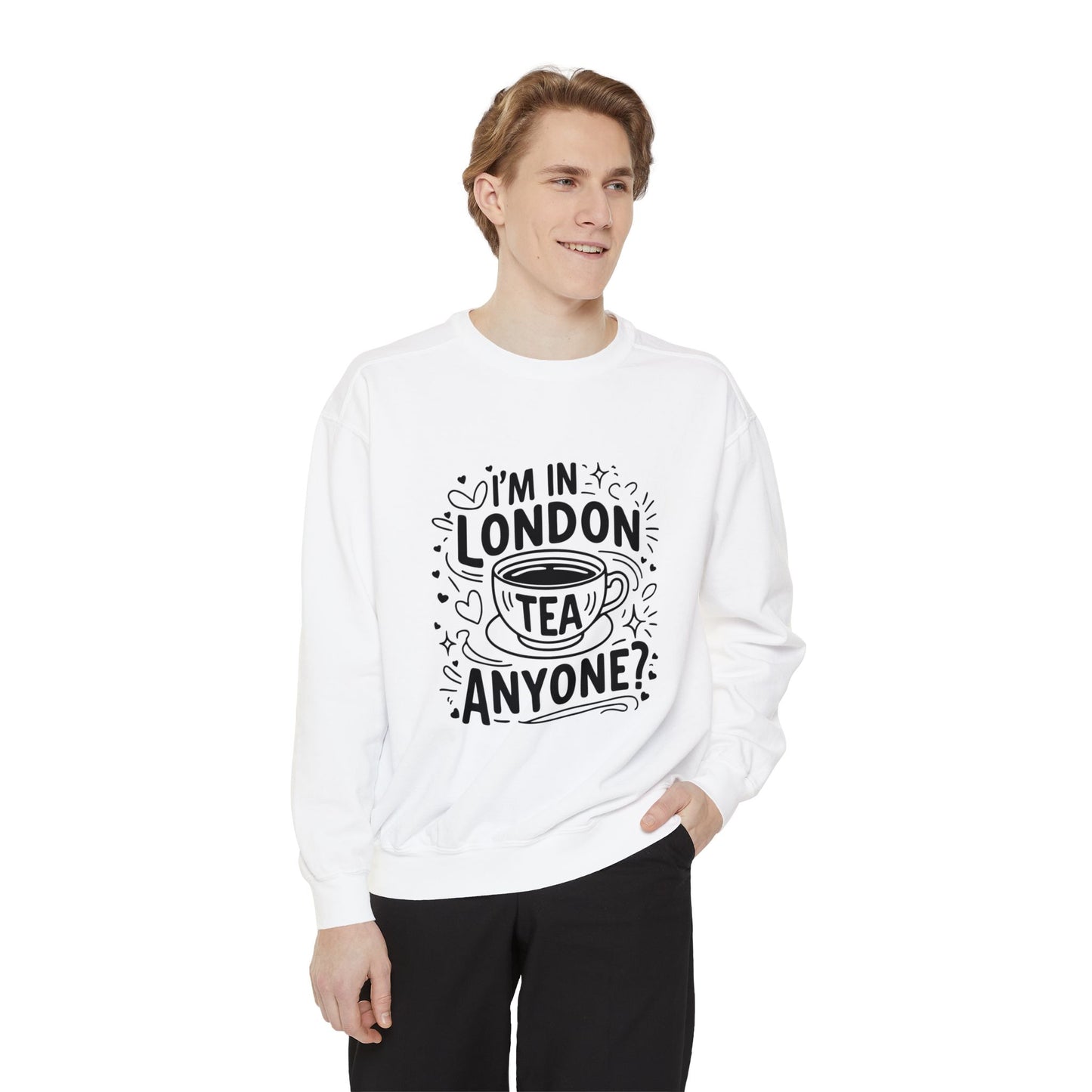 Unisex Garment-Dyed Sweatshirt Durable - London's Tea