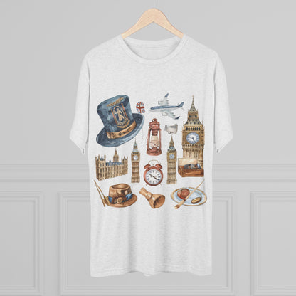 Vintage England Classy Unisex Tri-Blend Crew Tee