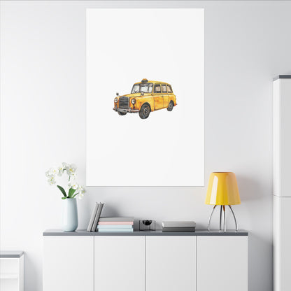 Vintage Taxi Matte Canvas, Stretched, 0.75" (Multi-Size)