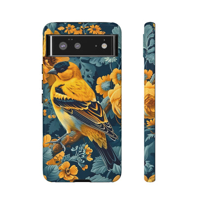Colorful Bird Phone Case, Tough Phone Cover, Floral Phone Accessories, Nature Lover Gift, Unique Smartphone Case, Birthday Present