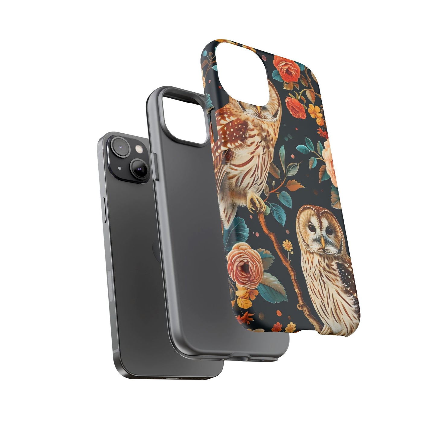 Owl Phone Case with Floral Design, Tough Phone Cover for Nature Lovers, Gift for Bird Enthusiasts, Stylish Protection for Smartphones, [...]