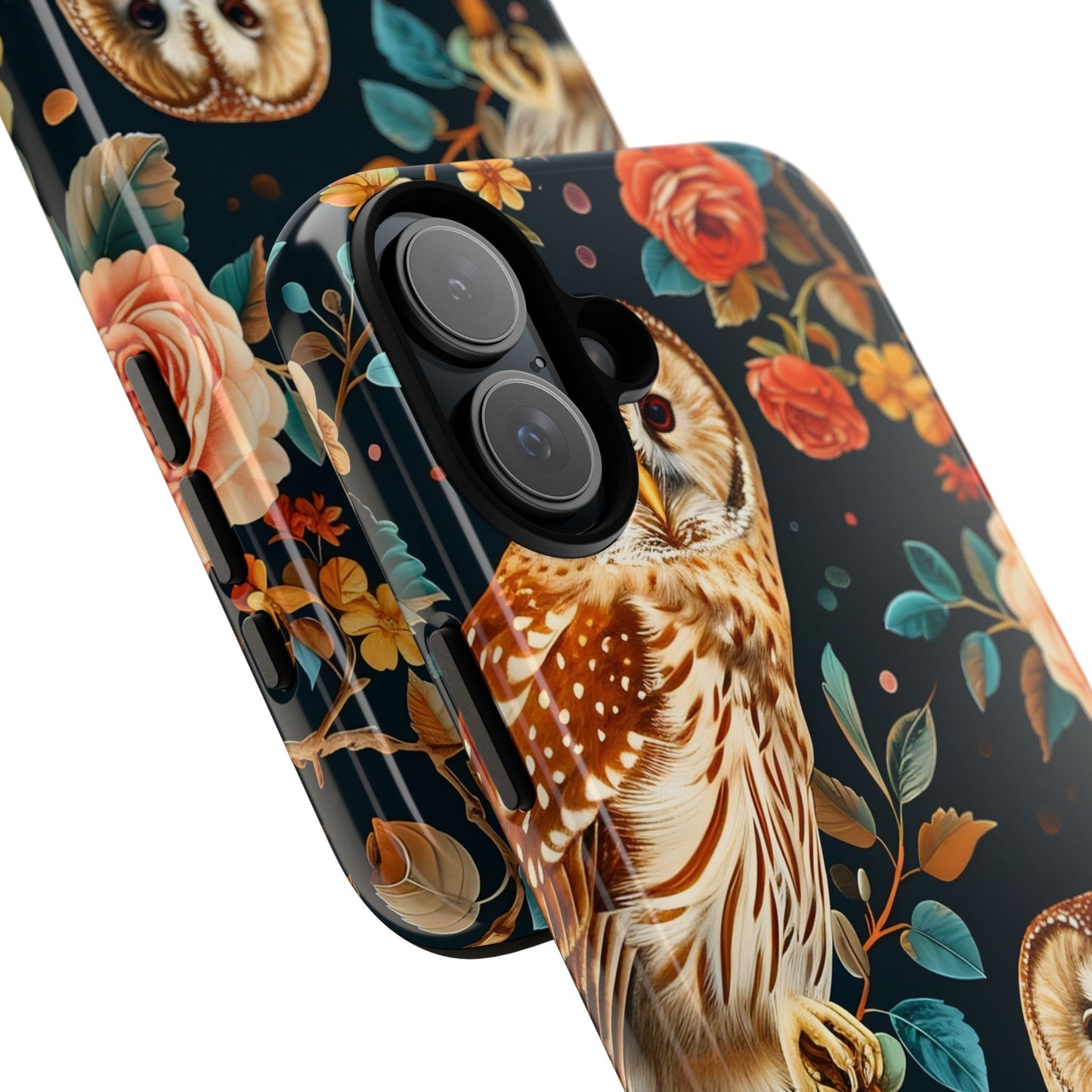 Owl Phone Case with Floral Design, Tough Phone Cover for Nature Lovers, Gift for Bird Enthusiasts, Stylish Protection for Smartphones, [...]