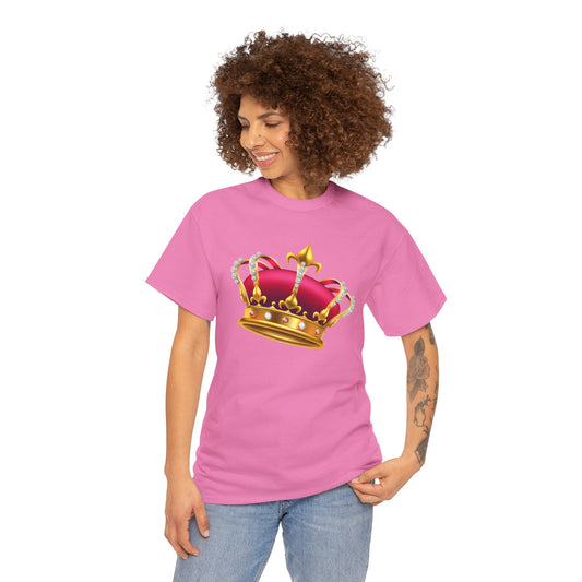 Unisex Heavy Cotton Tee - British Royal Crown Design - Iconic Symbol of Monarchy