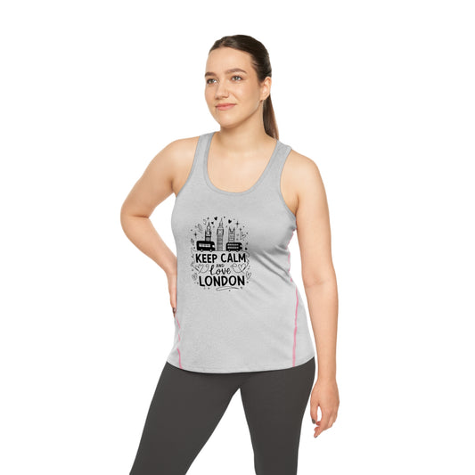 Women’s Racerback Sports Top - Keep calm and love London