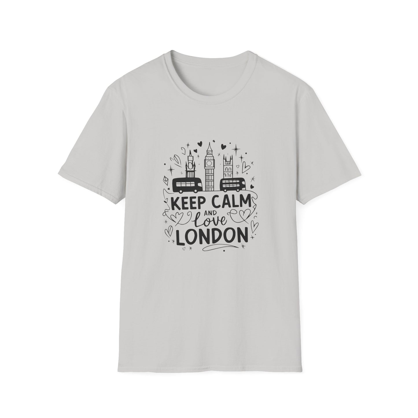 Keep alm and Love London Unisex Softstyle T-Shirt