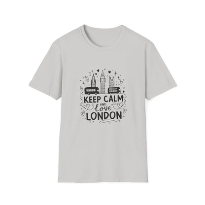Keep alm and Love London Unisex Softstyle T-Shirt