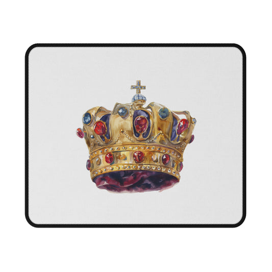Gaming Mouse Pad with Crown Design, Non-Slip Mousemat for Gamers, Desk Accessory for Streamers, Perfect Gift for Gamers, PC Gaming Gear