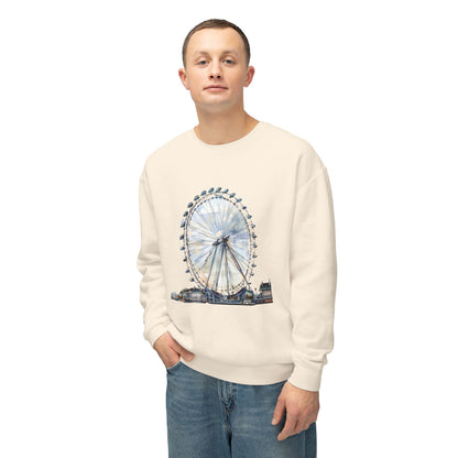Unisex Lightweight Crewneck Sweatshirt - Iconic London Eye