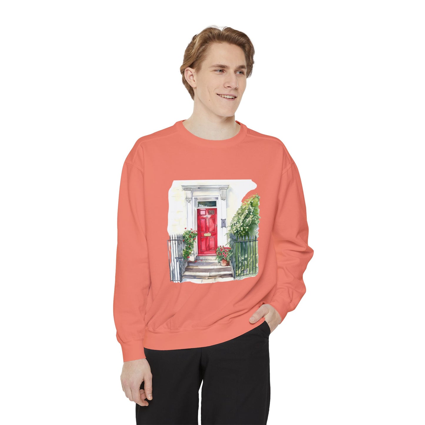 Unisex Garment-Dyed Sweatshirt - England Aesthetics - Embracing Classic British Charm and Style