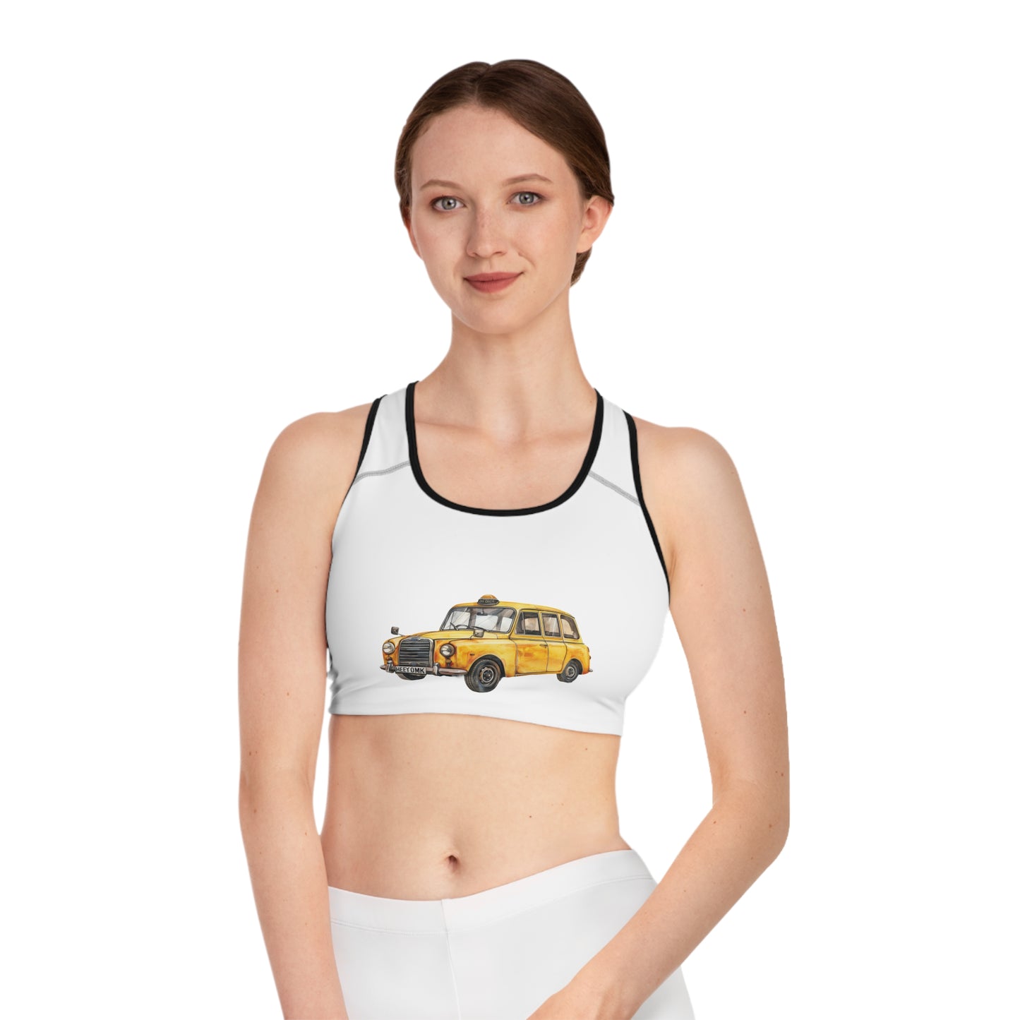 Sports Bra - Perfect for Fitness Enthusiasts and City Lovers - British Vintage Car - Classic Elegance and Timeless Style