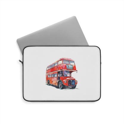 Red Double-Decker Bus Laptop Sleeve | Trendy Tech Case, Gift for Student, Travel Lover, Cute Computer Accessory, Bus Enthusiast