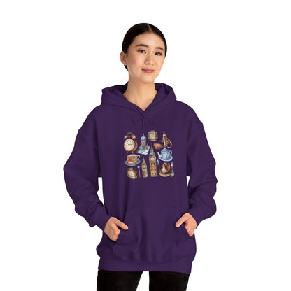 Unisex Heavy Blend™ Hooded Sweatshirt - Old World Charm - British Pub Traditions