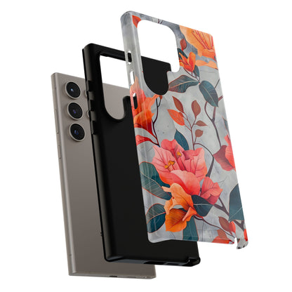 Floral Phone Case, Tough Cases, Flower Power, Gift for Her, Decorative Phone Cover, Trendy Accessories, Everyday Style