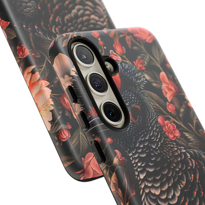 Tough Cases: Floral Design Phone Case, Stylish Protection for Your Phone, Unique Gift for Bird Lovers, Vibrant Floral Art, [...]