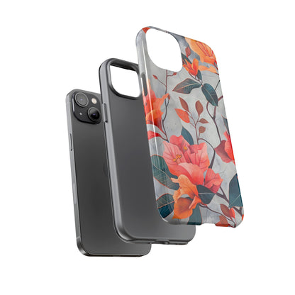 Floral Phone Case, Tough Cases, Flower Power, Gift for Her, Decorative Phone Cover, Trendy Accessories, Everyday Style