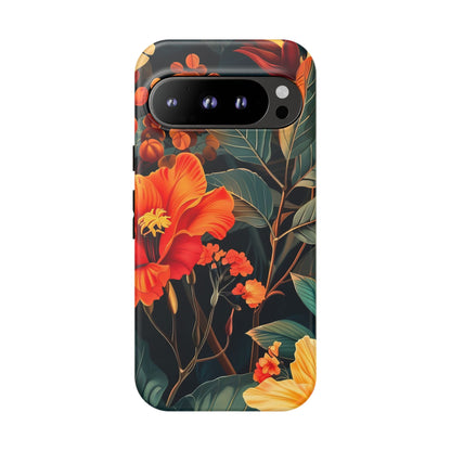 Tough Floral Phone Case | Tropical Vibe, Gift for Nature Lovers, Summer Beach Accessory, Floral Pattern, Trendy Phone Accessories