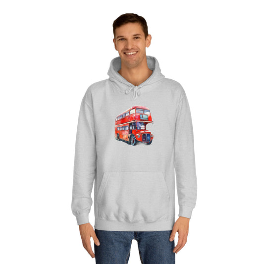 Unisex College Hoodie - London's Red Bus