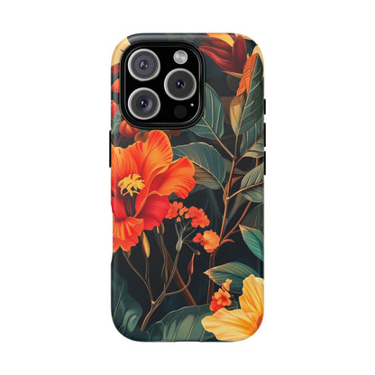 Tough Floral Phone Case | Tropical Vibe, Gift for Nature Lovers, Summer Beach Accessory, Floral Pattern, Trendy Phone Accessories