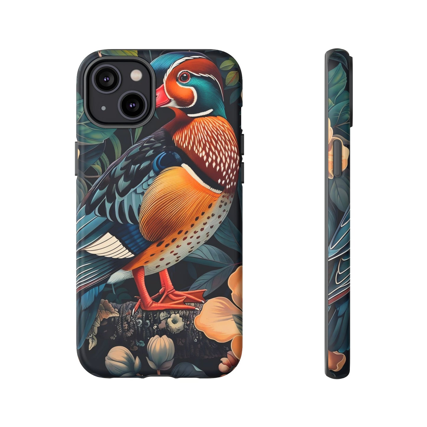 Vibrant Phone Case with Artistic Bird Design, Nature Lover Gift, Wildlife Enthusiast Accessory, Floral Tech Case, Unique Mobile Cover