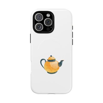 Chic Teapot Magnetic Phone Case, Tough Magnetic Cases, Phone Accessory, Gift for Tea Lovers, Unique Phone Case, Stylish Mobile Cover