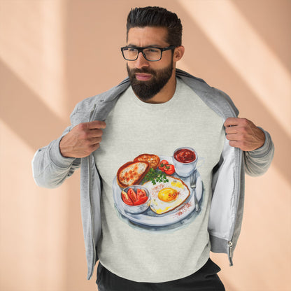 Unisex Crewneck Sweatshirt - British Royal Breakfast Elegant and Opulent Morning Feast