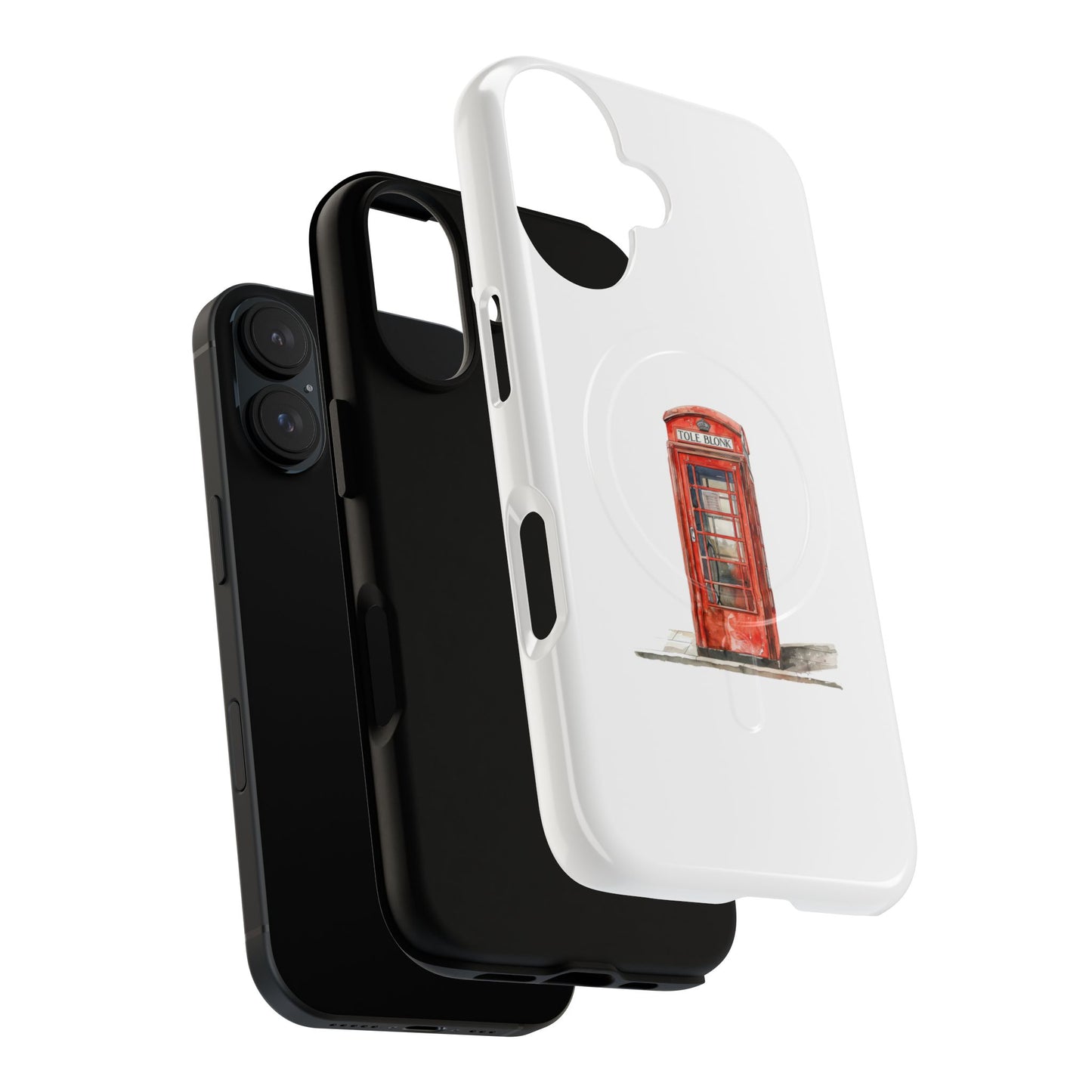 Classic London Phone Booth Magnetic Case, Tough Phone Cases, Gift for Travelers, Unique Phone Accessories, Personalized Phone Protection