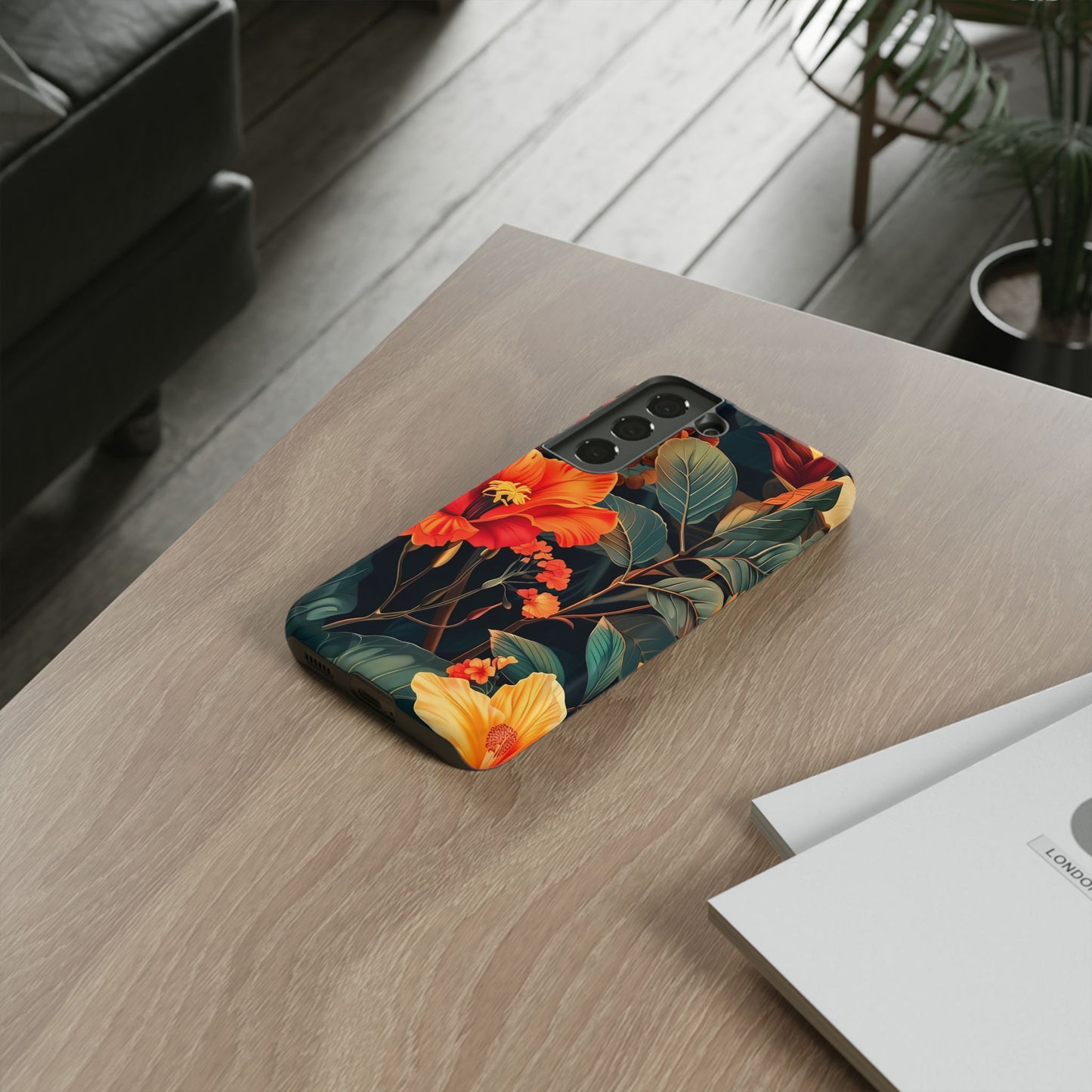 Tough Floral Phone Case | Tropical Vibe, Gift for Nature Lovers, Summer Beach Accessory, Floral Pattern, Trendy Phone Accessories
