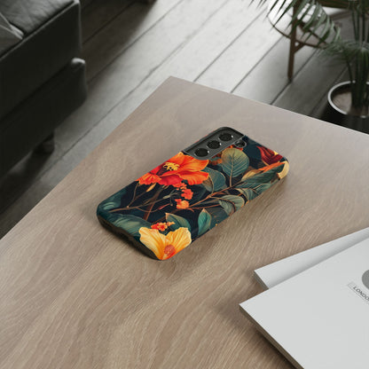 Tough Floral Phone Case | Tropical Vibe, Gift for Nature Lovers, Summer Beach Accessory, Floral Pattern, Trendy Phone Accessories
