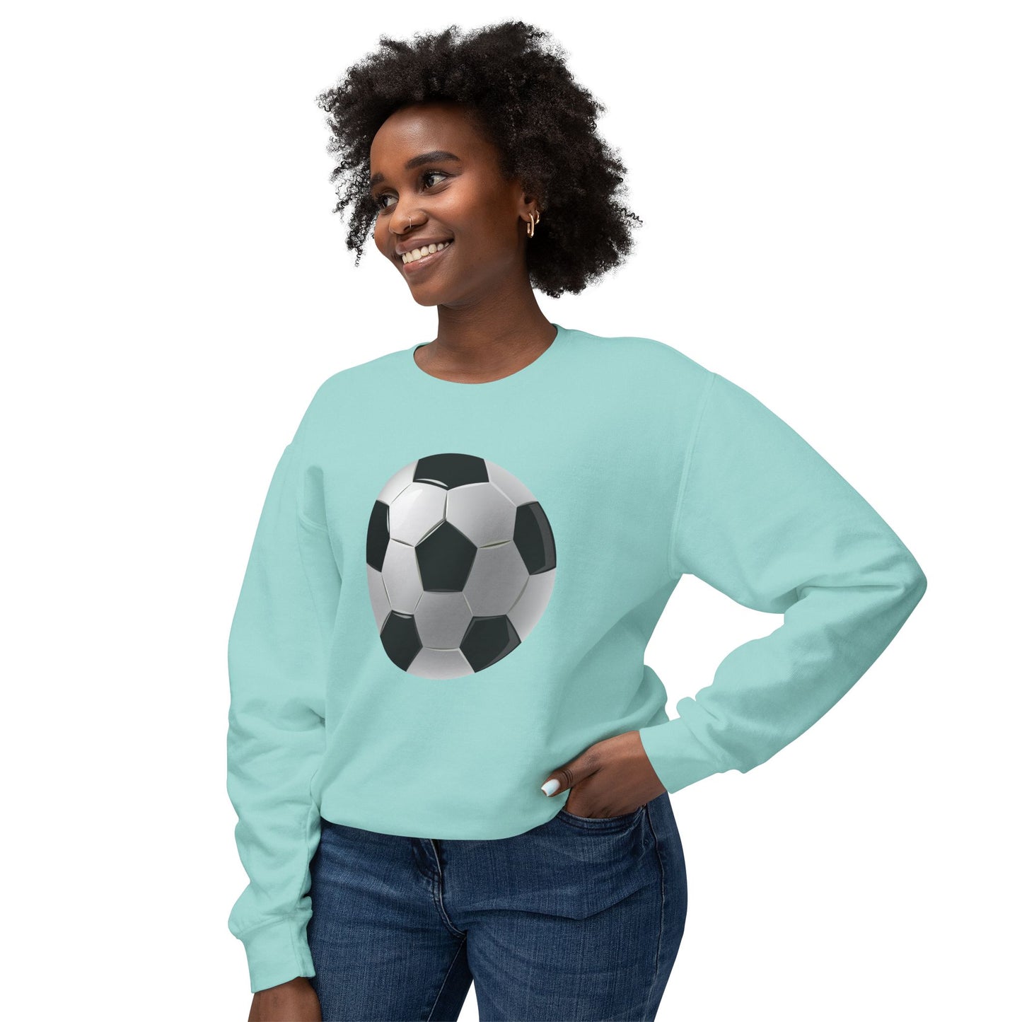 Unisex Lightweight Crewneck Sweatshirt Energetic - Dynamic Footbal