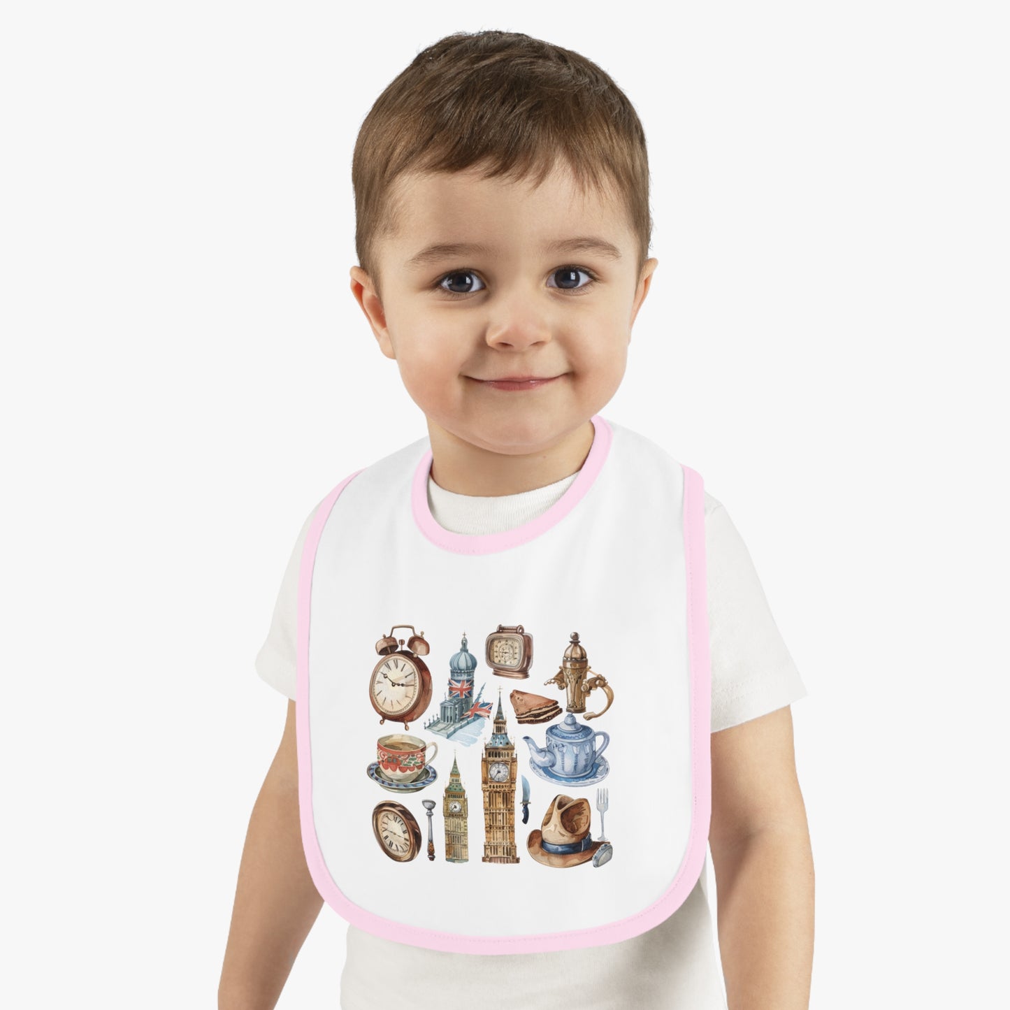 Adorable Timepiece Baby Bib - Cute Bib for Infants, Baby Shower Gift, Toddler Feeding Bib, Unique Baby Accessory, Trendy Bib for Kids