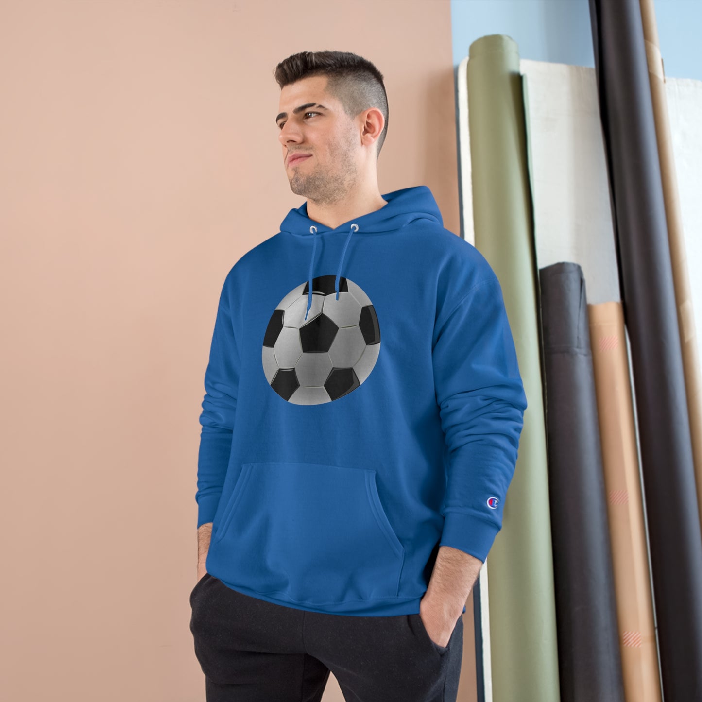 Dynamic Football Design - Sports Passion and Energeic Champion Hoodie