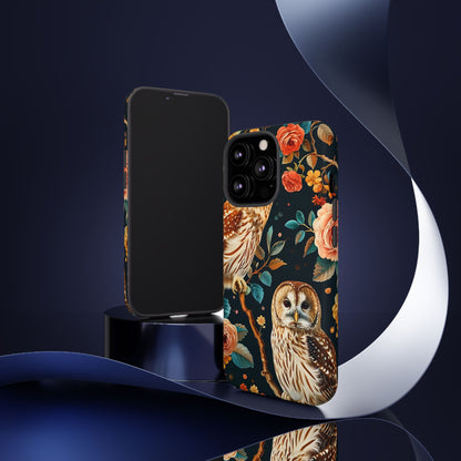 Owl Phone Case with Floral Design, Tough Phone Cover for Nature Lovers, Gift for Bird Enthusiasts, Stylish Protection for Smartphones, [...]