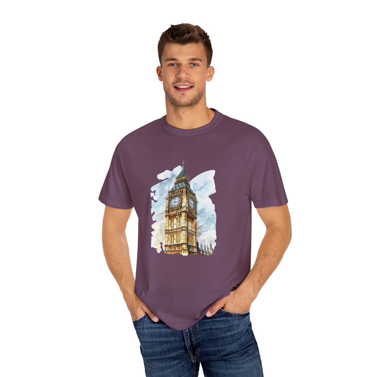 Unisex Garment-Dyed T-shirt - London Iconic Landmark