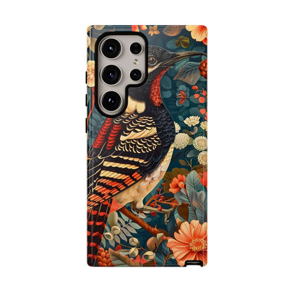 Nature-Inspired Phone Case with Floral Art, Tough Phone Cover, Protective Case, Gift for Nature Lovers, Unique Phone Accessory