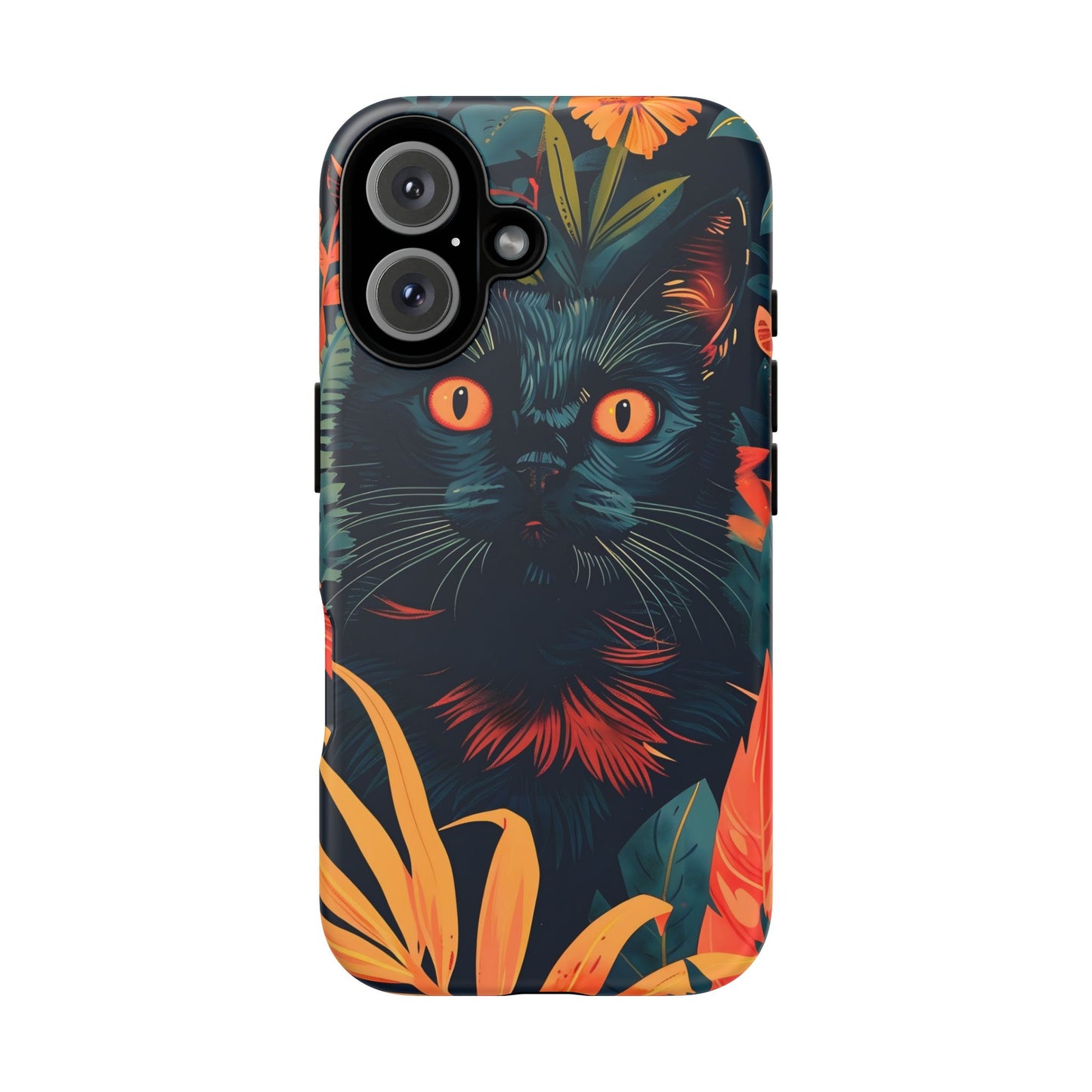 Feline Jungle iPhone Case - Tough and Unique Cat Design, Pet Lover Gift, Animal Phone Accessory, Nature Inspired, Halloween Style