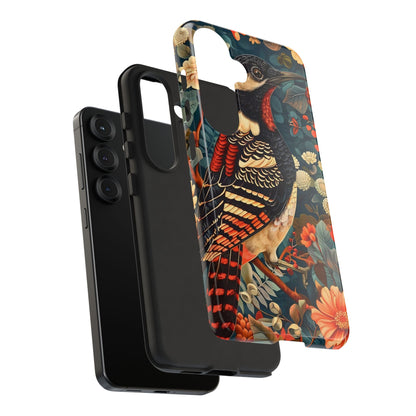 Nature-Inspired Phone Case with Floral Art, Tough Phone Cover, Protective Case, Gift for Nature Lovers, Unique Phone Accessory