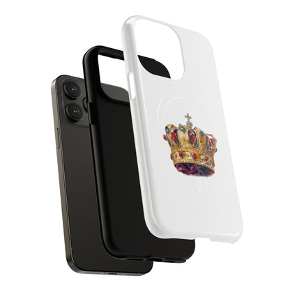 Royal Crown Magnetic Phone Case, Durable Phone Cover, Stylish Tech Accessory, Perfect Gift for Him & Her, Unique Design Case