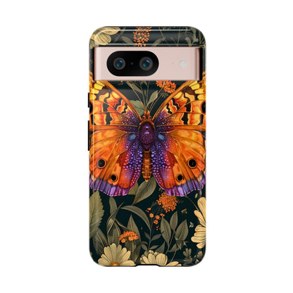 Butterfly Phone Case, Tough Cases for Nature Lovers, Vibrant Floral Design, Gift for Her, Cute Phone Accessories, Butterfly Artwork