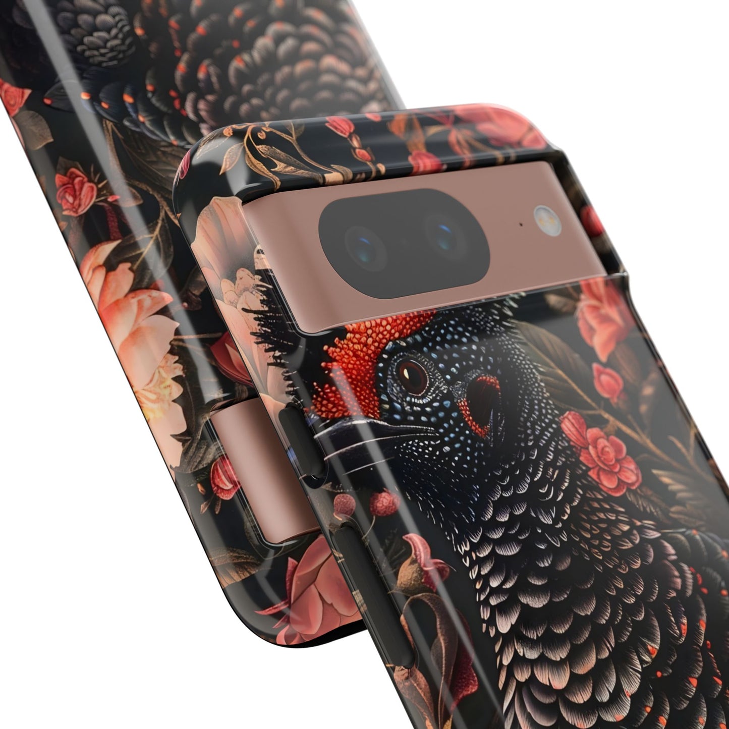 Tough Cases: Floral Design Phone Case, Stylish Protection for Your Phone, Unique Gift for Bird Lovers, Vibrant Floral Art, [...]