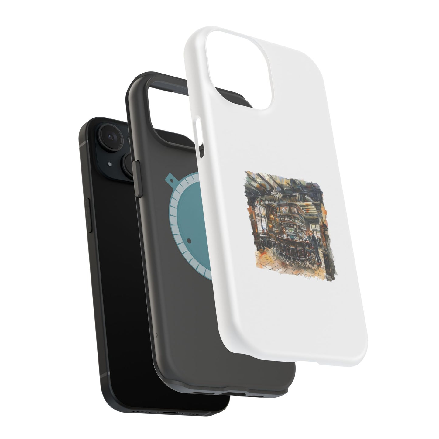 Artistic Magnetic Tough Cases | Stylish Phone Cover, Unique Illustrative Cases, Customizable Gifts for Travelers, Holiday Season Perfec