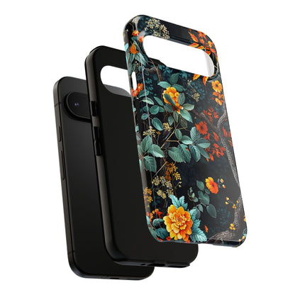 Floral Phone Case | Tough Cases, Protective Cover, Gift for Her, Autumn Vibes, Floral Phone Accessory, Unique Design